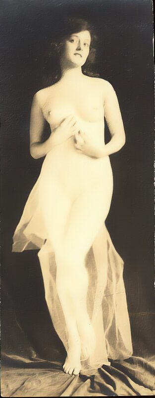 B&W Volume 5 Image of Naked / Nude Woman in the Vintage Era