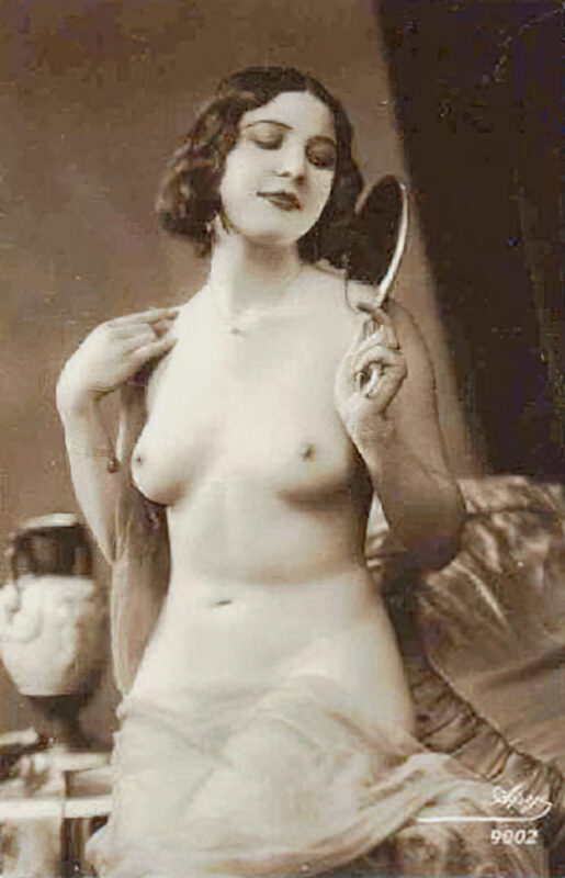 B&W Volume 5 Image of Naked / Nude Woman in the Vintage Era