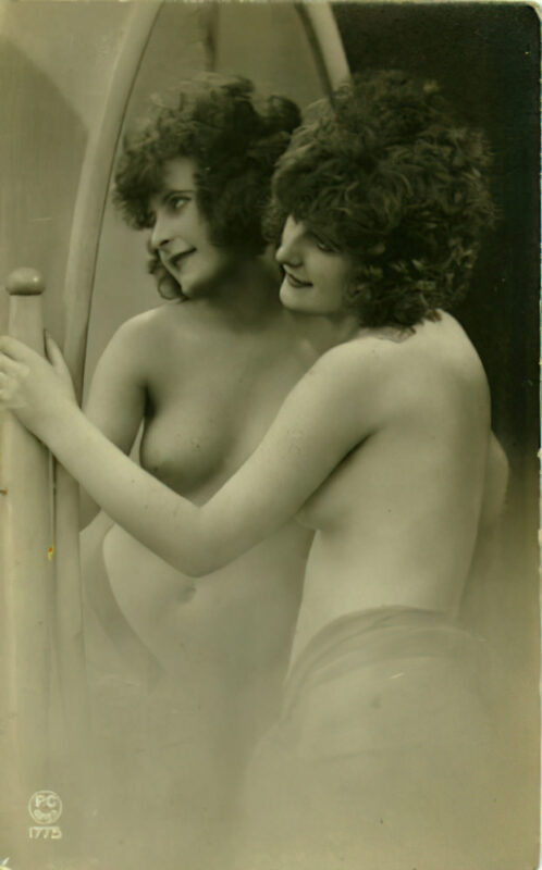 B&W Volume 5 Image of Naked / Nude Woman in the Vintage Era