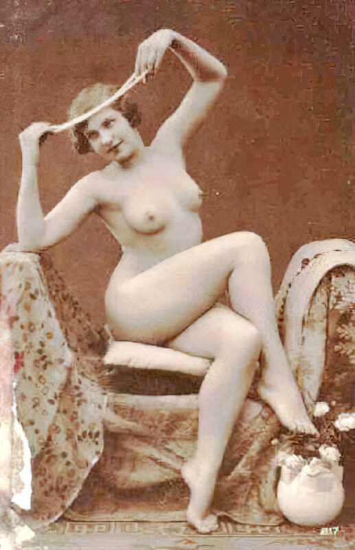 B&W Volume 5 Image of Naked / Nude Woman in the Vintage Era